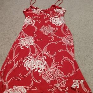 Red spaghetti strap dress